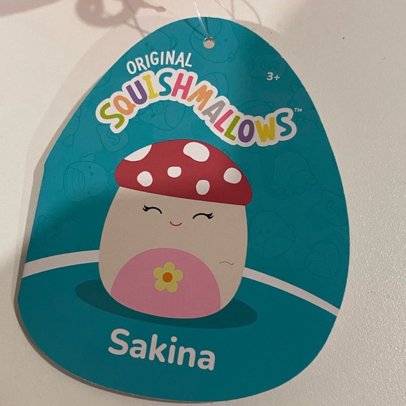 Squishmallow Sakina the mushroom clip 3.5” NWT - Picture 3 of 4